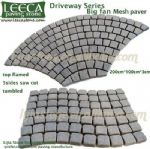 Mesh back cobble stone,stone tumbled,granite types