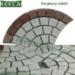 Granite, Porphyry fan shape natural paver