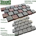 Porphyry natural stone mesh back,red rose