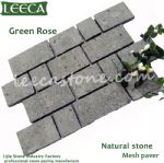 Porphyry natural stone mesh back,red rose