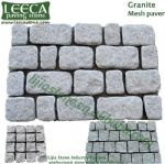 Chinese light grey granite mesh paving stone