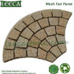 Crema marfil granite, mesh fan paver 