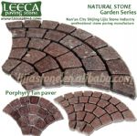 Crema marfil granite, mesh fan paver 