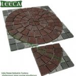 Granite, porphyry circle, jigsaw paver mat