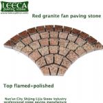 Yellow granite green porphyry fan paver