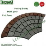 Dark grey granite red porphyry paving stone