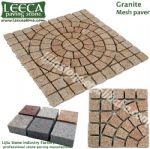 Chinese dark grey granite circle paver mat