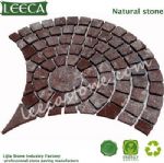 Porphyry,garden stone walkway,fan cobblestone