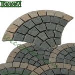 Fan pattern,outdoor paving stone,cobblestone