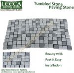 Dark light grey Chinese granite tumbled paving stone