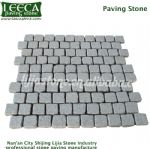 Dark light grey Chinese granite tumbled paving stone