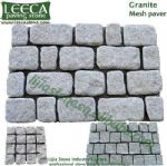 Outdoor flooring,cobblestone,stone on net, LEECA  stones Doha