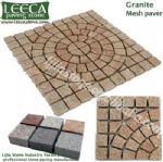 Cobble large square,circle in square,outdoor stone paving