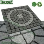 Cobble large square,circle in square,outdoor stone paving