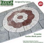 Circle in square,large paver,stone by nature