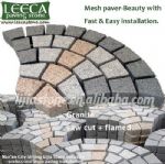 cobble mats,garden walkway,fan shaped tile