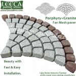 Red porphyry mesh paver driverway series