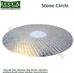 Mix color stone circle plaza decor granite