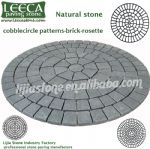 Mix color stone circle plaza decor granite