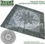 Natural stone central circle mesh paver, LEECA stone U.A.E