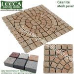 Natural stone central circle mesh paver, LEECA stone U.A.E