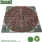 Natural stone central circle mesh paver, LEECA stone U.A.E