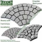 Different kind of stone fan shape granite paving