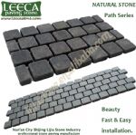 Black travertine natural stone for driveway