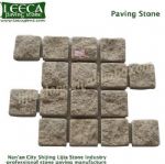 Beige granite paving stone interlocking block