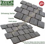 Beige granite paving stone interlocking block