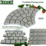 Fan shape tumbled paving stone G603