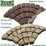 Fan shape tumbled paving stone G603