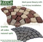 Fan shape tumbled paving stone G603