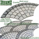Granite fan shape paving stone plaza decor