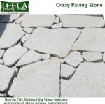 Light grey patio gravel irregular block, LEECA stones Muscat