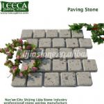 White rose paving stone porfido Kamen