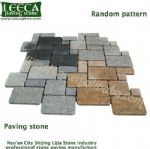 Independent assortment stone cube yellow paving stone