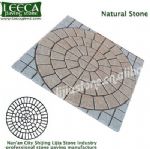 Natural stone paving garden stepping block