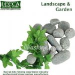 Landscape & Decoration cobblestone Chinese dark grey granite