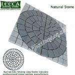 Blanco Perla Granite central circle flagstone