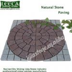 Blanco Perla Granite central circle flagstone