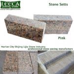 Maple Leaf Red granite stone setts kerbstone