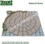 Chinese grey granite split joint circle natural stone