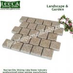 Sunset yellow granite Landon cobblestone mesh paver