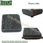 White porphyry stone cube irregular block