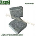 White porphyry stone cube irregular block