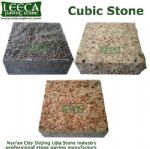 Natural granite stone cube chamfer angle block