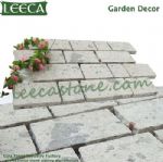 Interlocking porphyry mix color edging garden stone