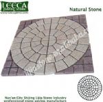 Chinese red porphyry cobblestone mat garden stone