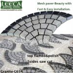 Porphyry, basalt fan shape garden decor block